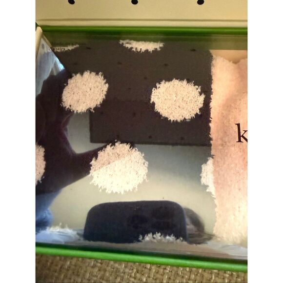 NWT Kate Spade Women's Pajamas Make-up Bag & Socks Gift Set Bundle Black Medium - Picture 14 of 16